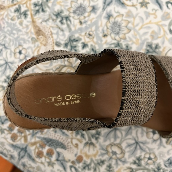 Andre Assous Women's Dalmira Beige Espadrilles Made In Spain EU 38 US 7.5 Sandal - Picture 6 of 8